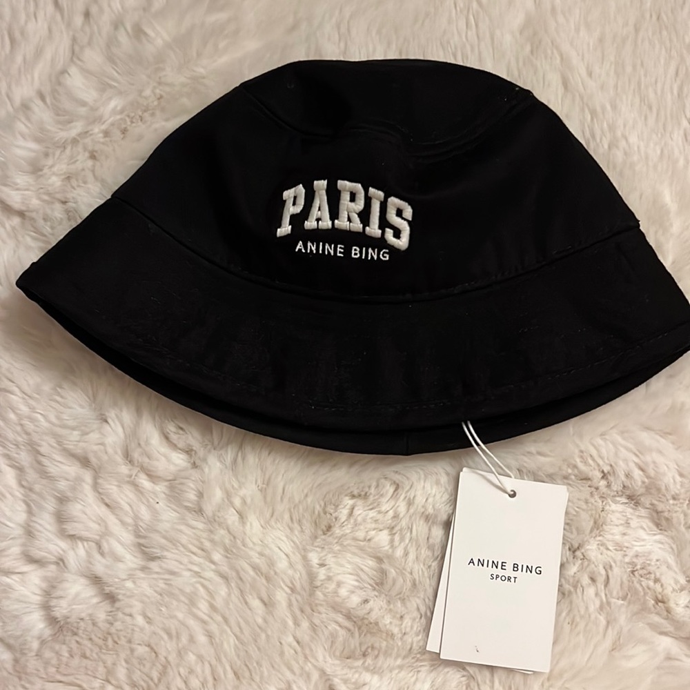 Anine Bing Paris Embroidered-Logo Bucket Hat